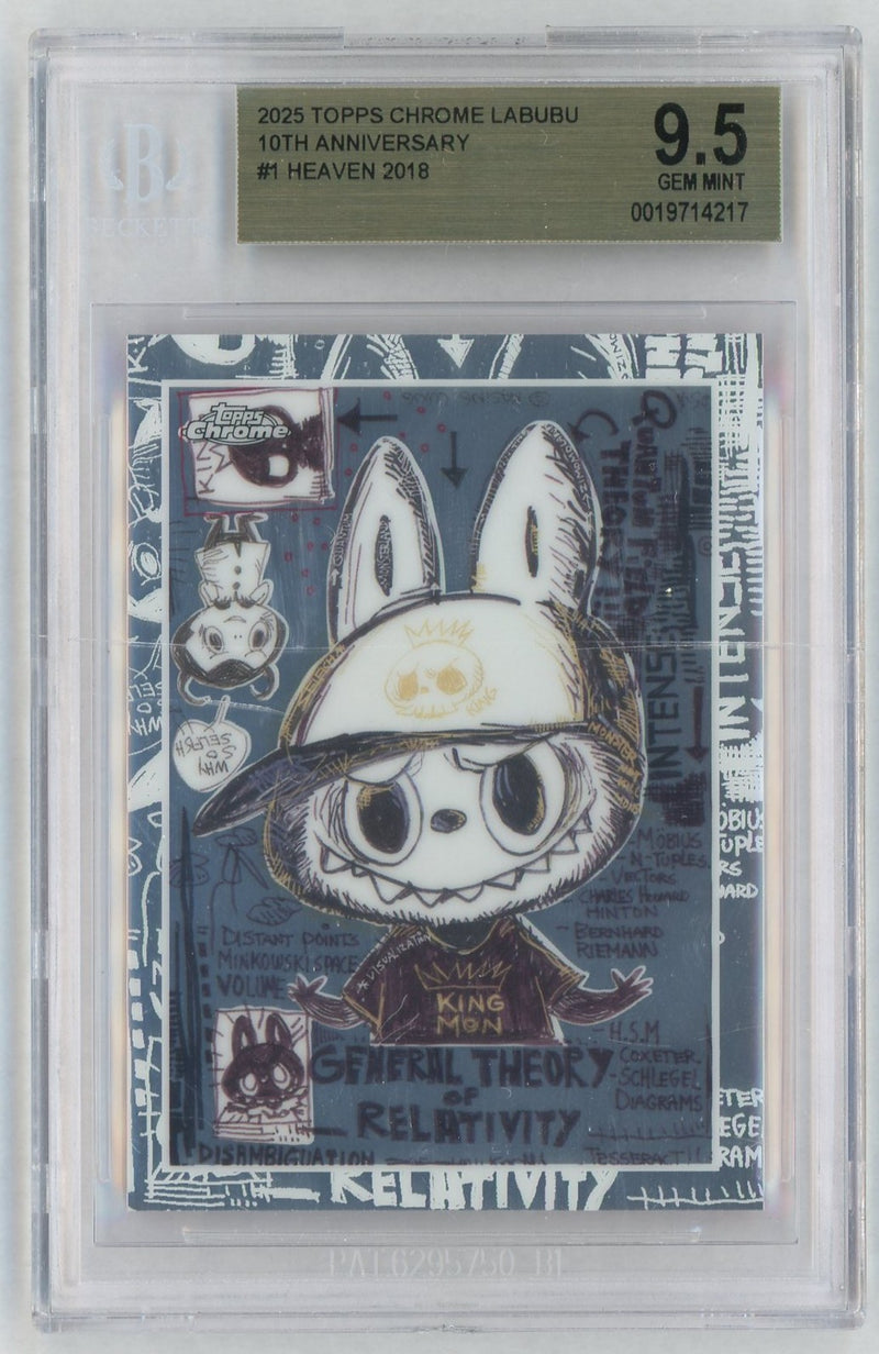 2025 Topps Chrome Labubu 10th Anniversary Heaven #1 BGS 9.5