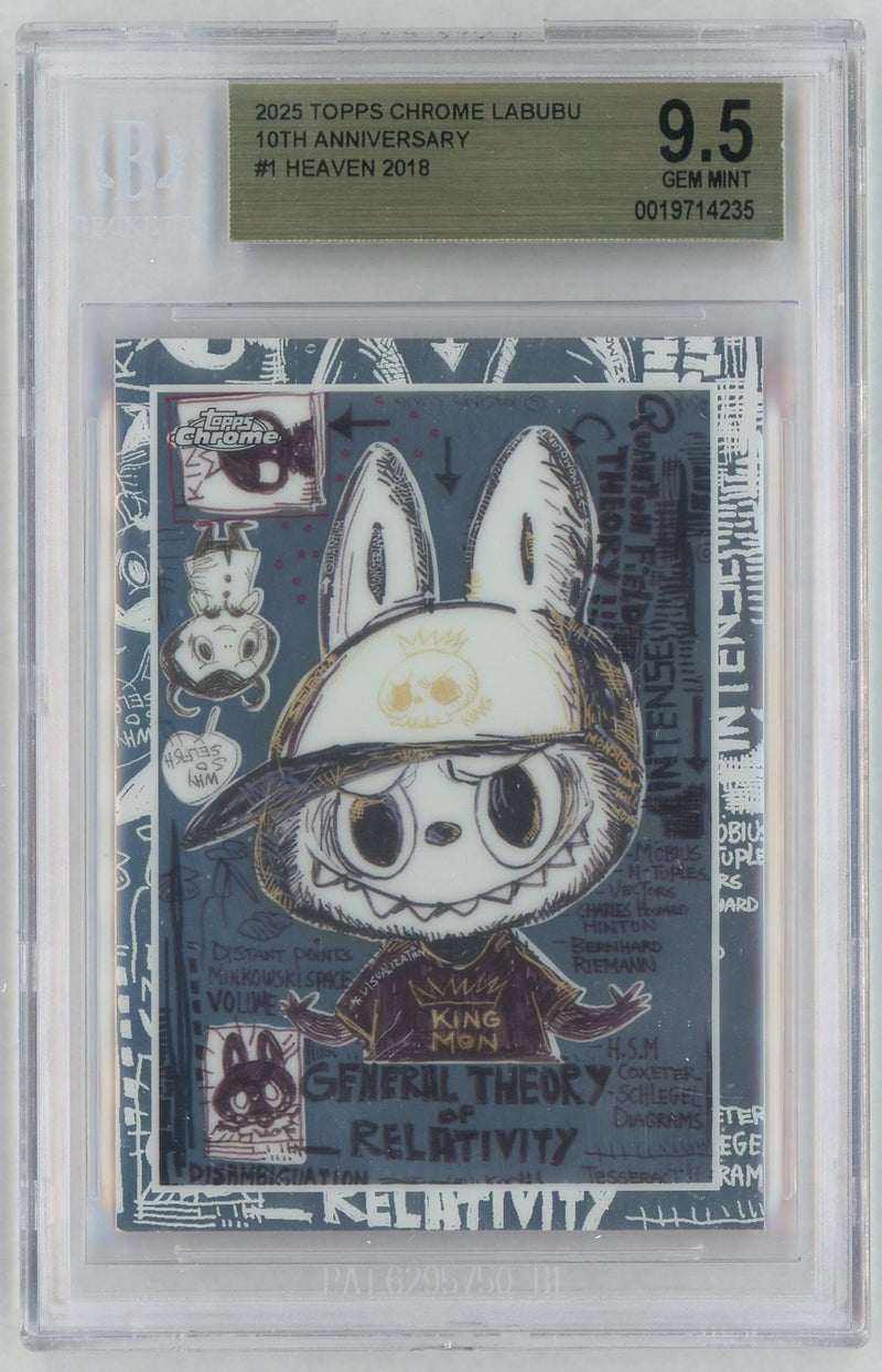 2025 Topps Chrome Labubu 10th Anniversary Heaven #1 BGS 9.5