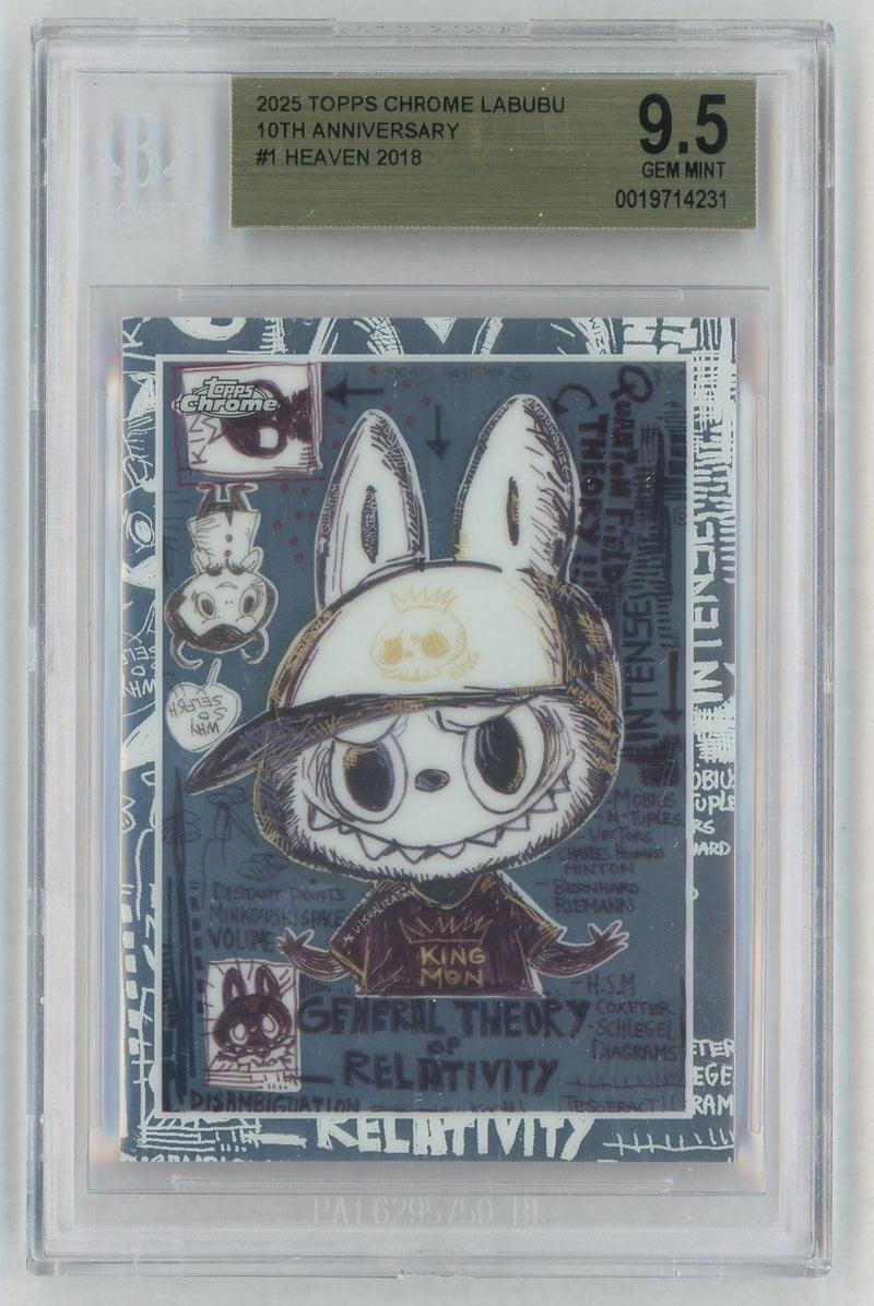 2025 Topps Chrome Labubu 10th Anniversary Heaven #1 BGS 9.5