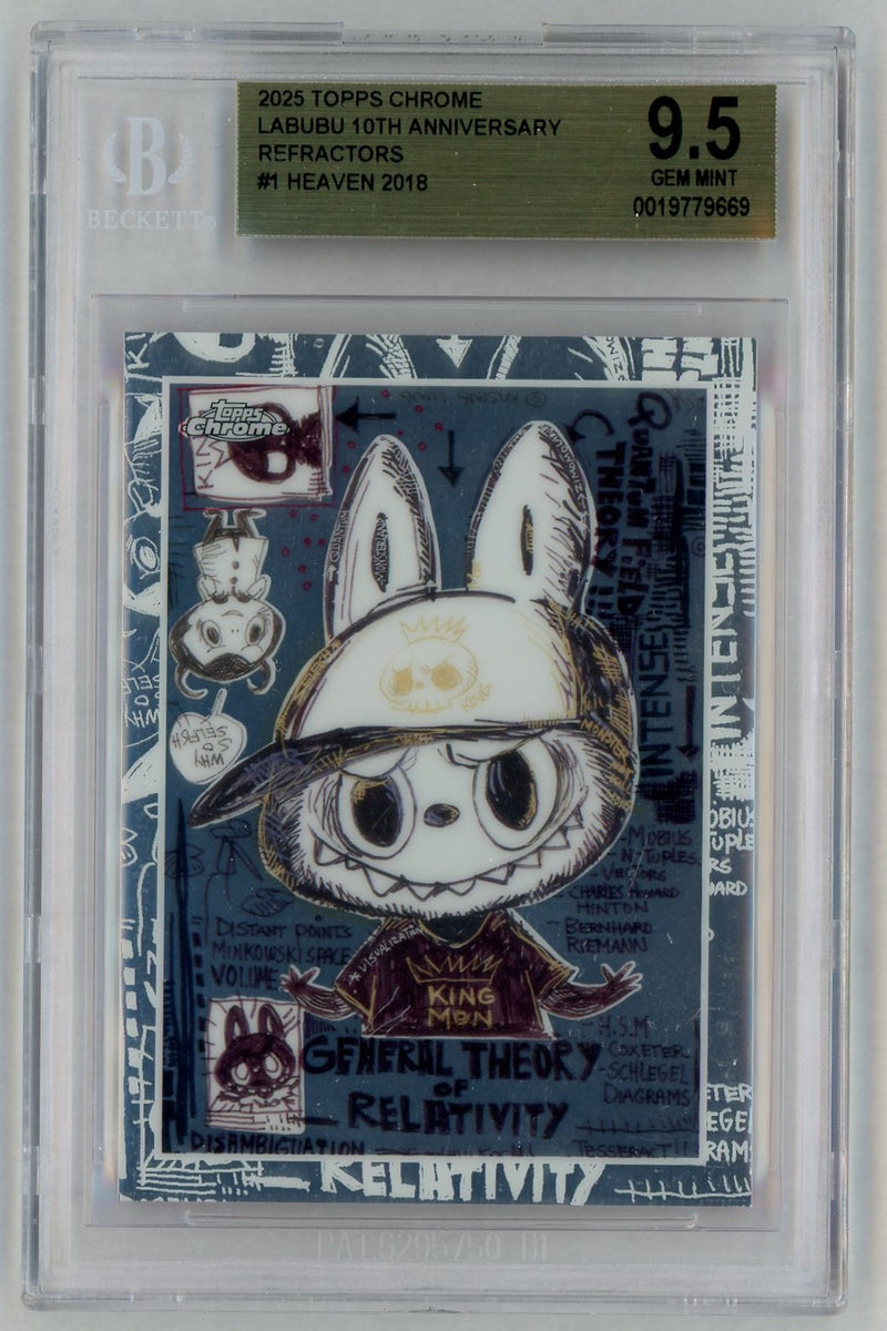 2025 Topps Chrome Labubu 10th Anniversary Refractors Heaven #1 BGS 9.5