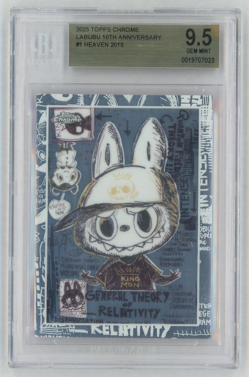 2025 Topps Chrome Labubu 10th Anniversary Heaven #1 BGS 9.5