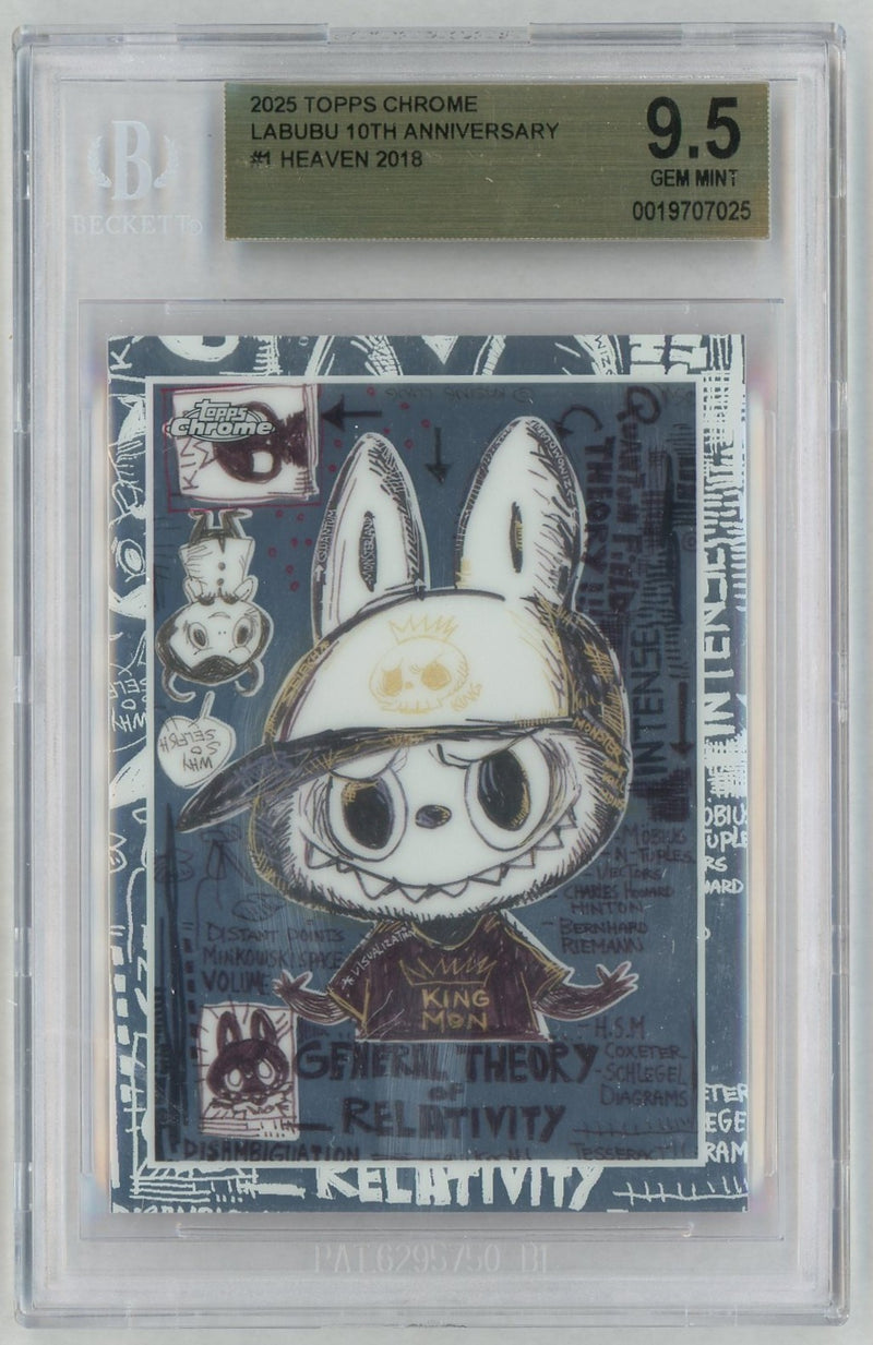 2025 Topps Chrome Labubu 10th Anniversary Heaven #1 BGS 9.5