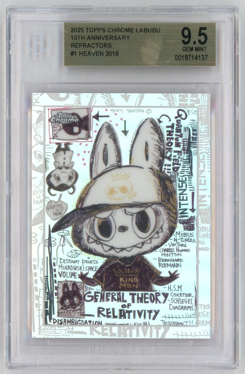 2025 Topps Chrome Labubu 10th Anniversary Refractors Heaven #1 BGS 9.5