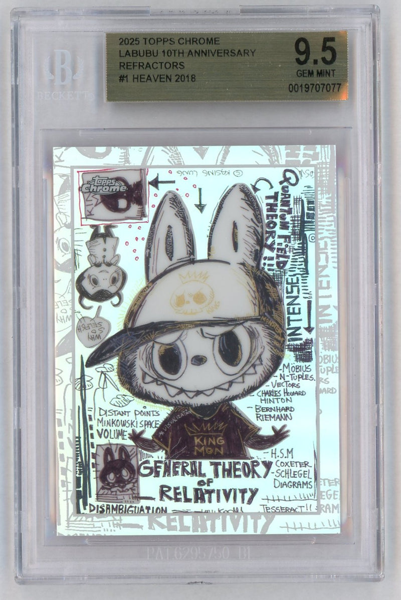 2025 Topps Chrome Labubu 10th Anniversary Refractors Heaven #1 BGS 9.5