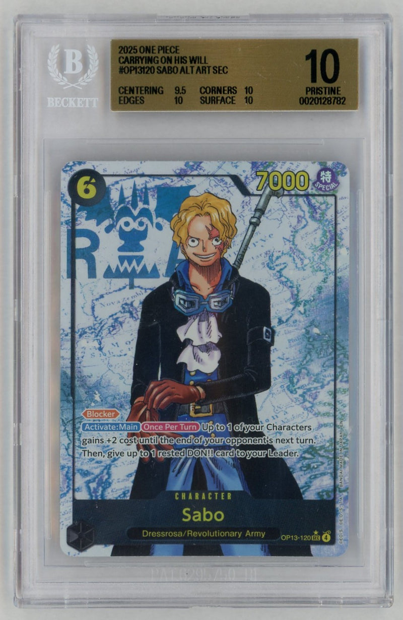 2025 One Piece Carrying On His Will Alternate Art Sabo #OP13120 BGS 10