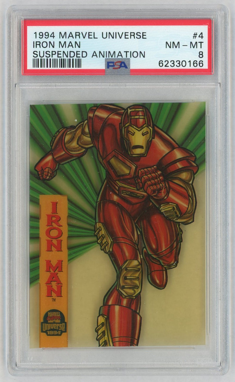 1994 Marvel Universe Suspended Animation Iron Man #4 PSA 8