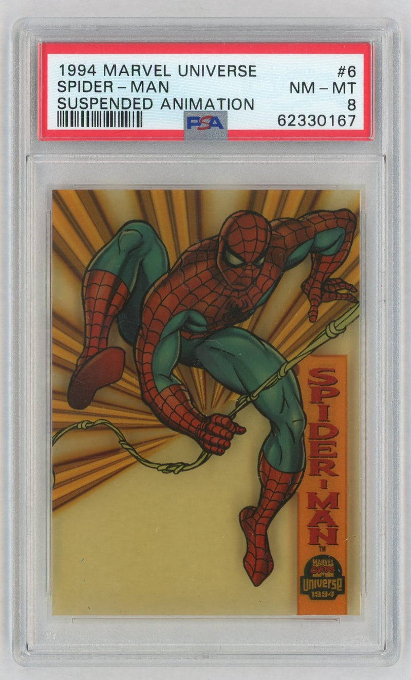 1994 Marvel Universe Suspended Animation Spider Man #6 PSA 8