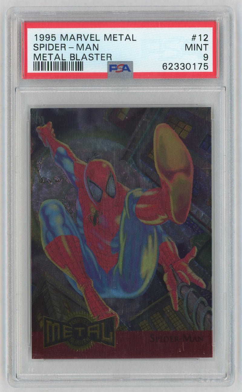 1995 Marvel Metal Blaster Spider Man #12 /12 PSA 9