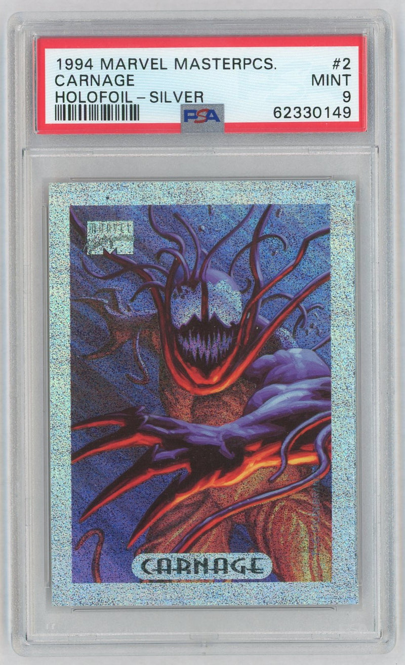 1994 Marvel Masterpieces Silver Holofoil Carnage #2 PSA 9