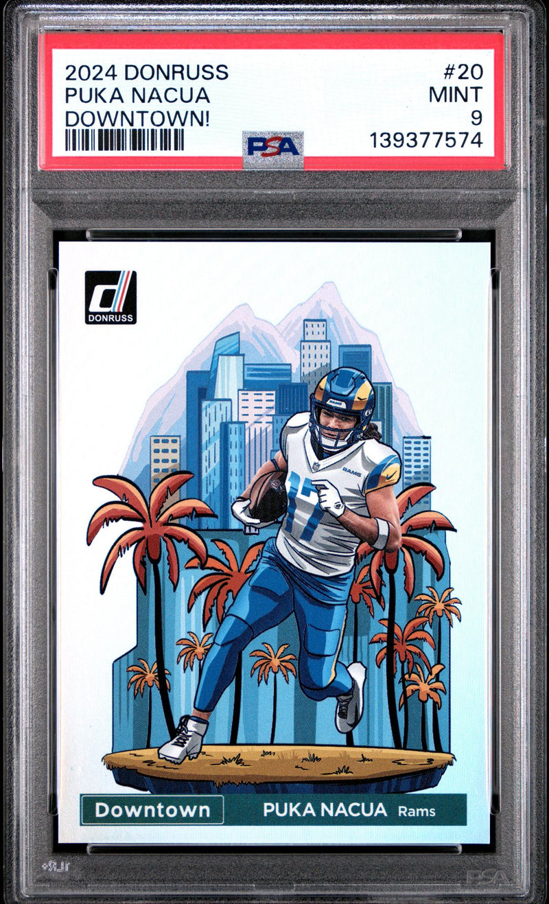 2024 Panini Donruss Downtown Puka Nacua #20 PSA 9