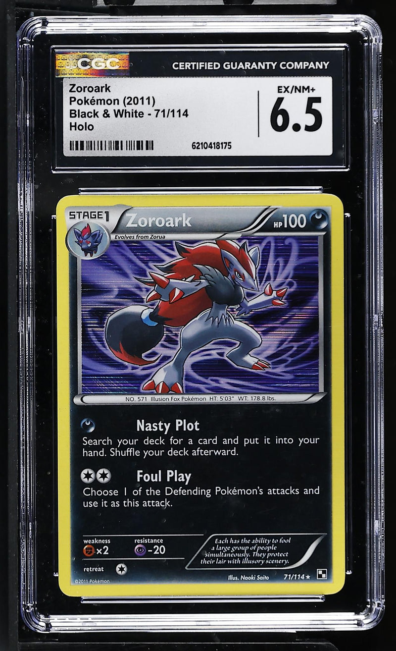 Pokémon Black & White Zoroark #71/114 Holo CGC 6.5