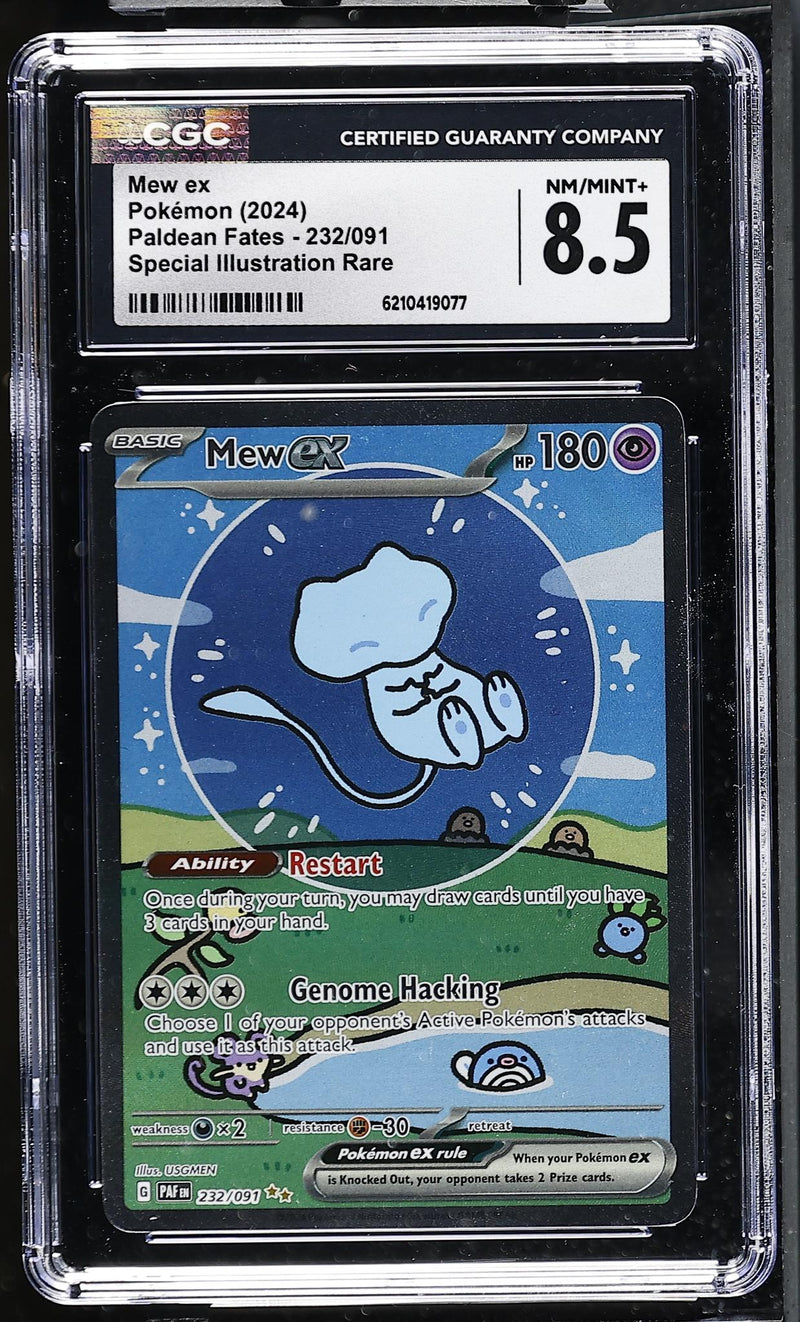 Pokémon Paldean Fates Mew ex #232/091 Special Illustration Rare CGC 8.5