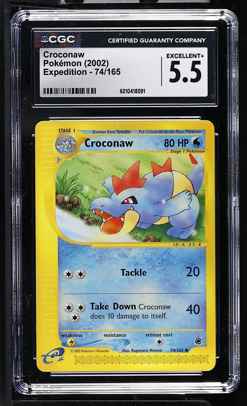 Pokémon Expedition Croconaw #74/165 CGC 5.5