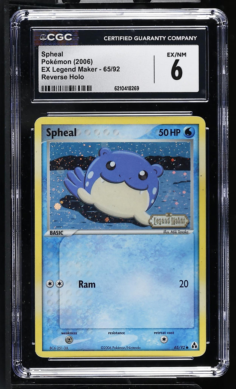 Pokémon EX Legend Maker Spheal #65/92 Reverse Holo CGC 6