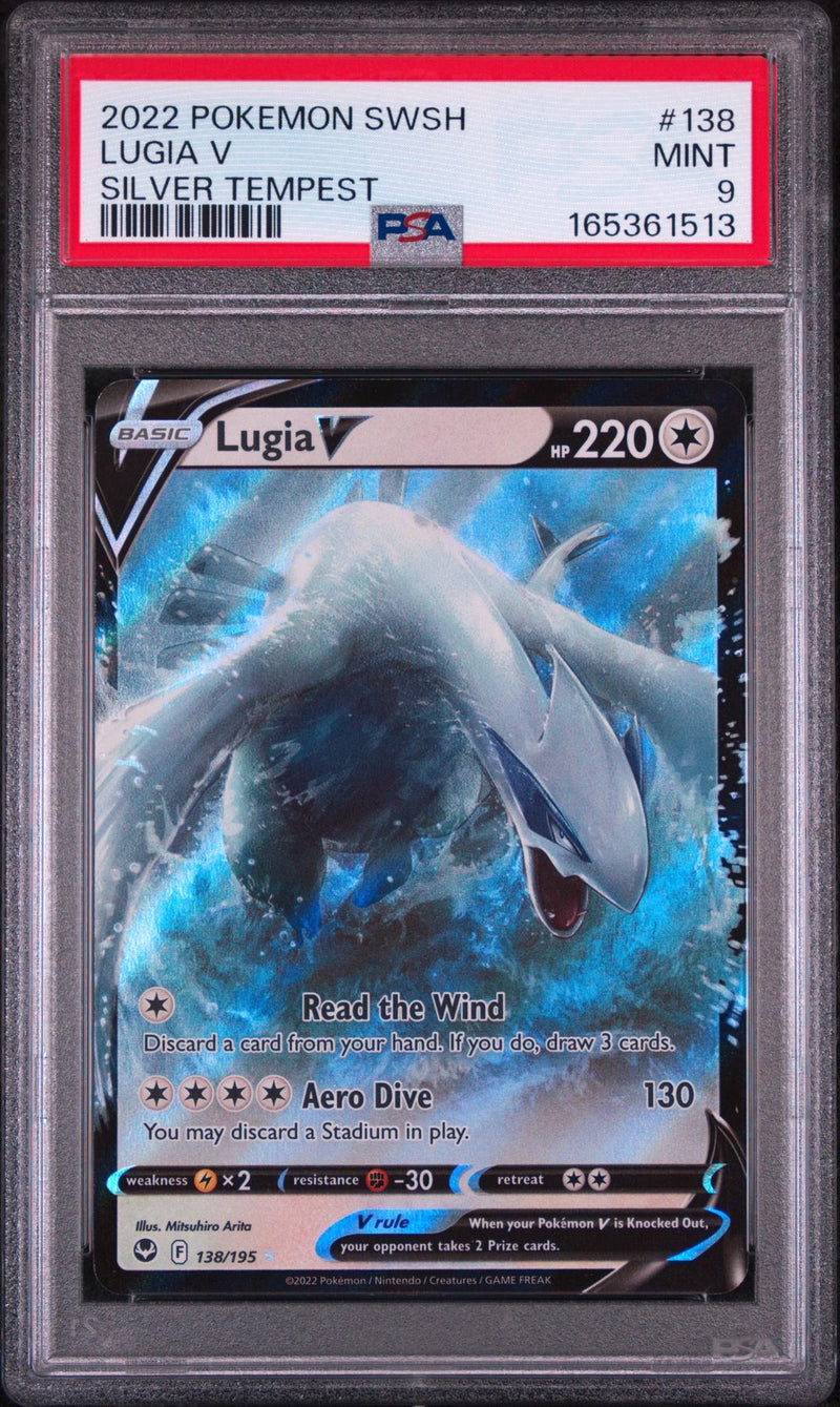 2022 Pokemon Sword and Shield Silver Tempest Lugia V #138 PSA 9