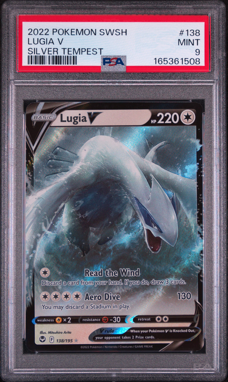 2022 Pokemon Sword and Shield Silver Tempest Lugia V #138 PSA 9