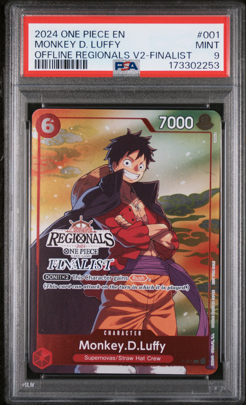 2024 One Piece Offline Regionals Pack Volume 2 Finalist Monkey D. Luffy #P-001 PSA 9