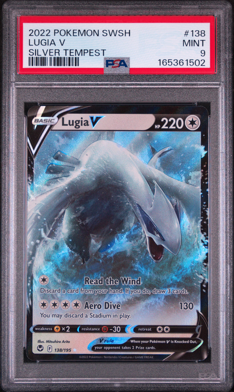 2022 Pokemon Sword and Shield Silver Tempest Lugia V #138 PSA 9