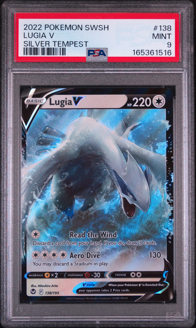 2022 Pokemon Sword and Shield Silver Tempest Lugia V #138 PSA 9