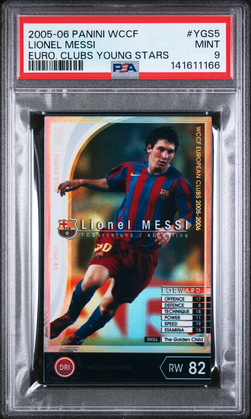 2005 Panini Wccf Young Stars Lionel Messi #YGS5 PSA 9