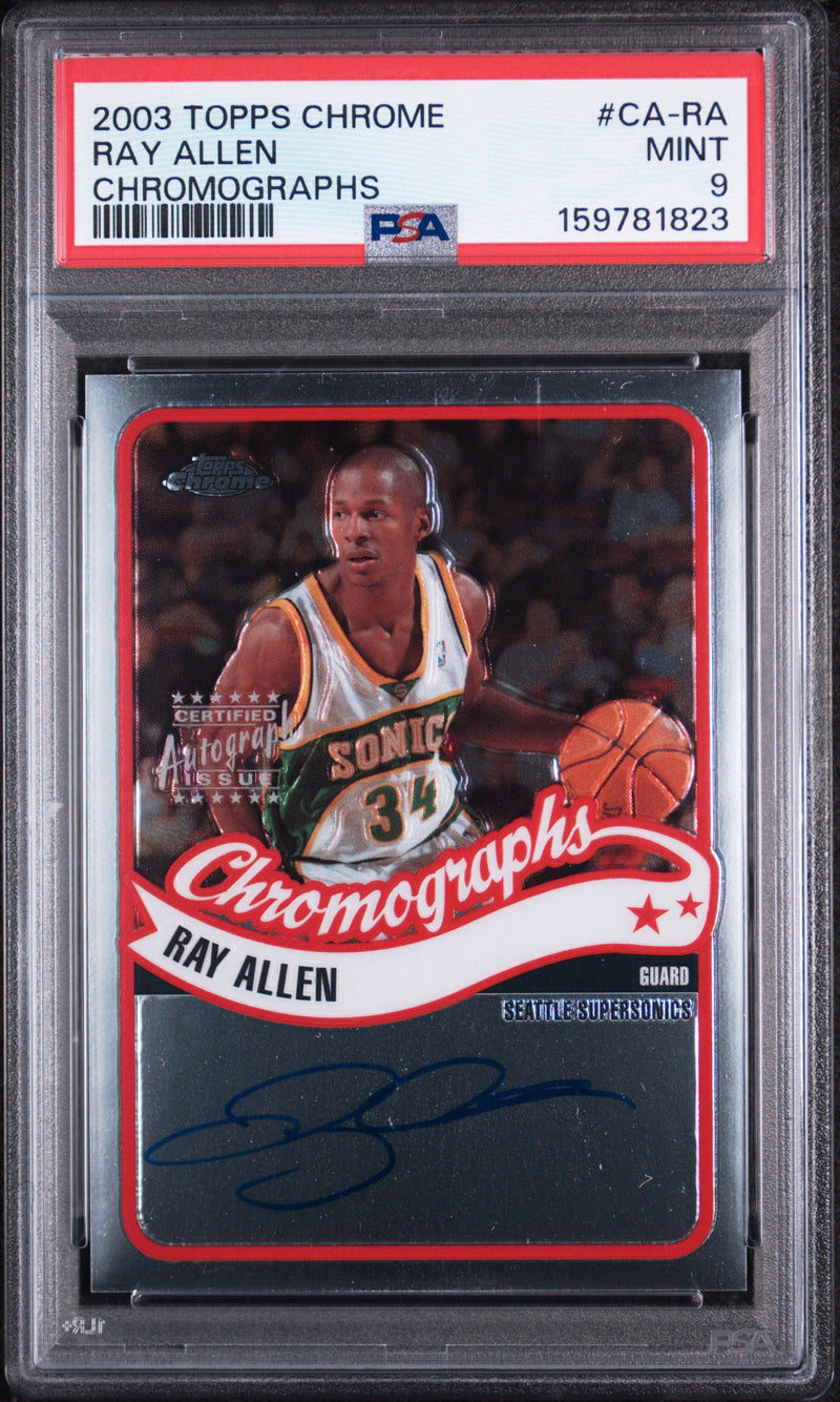 2003 Topps Chrome Autograph Ray Allen #CARA PSA 9