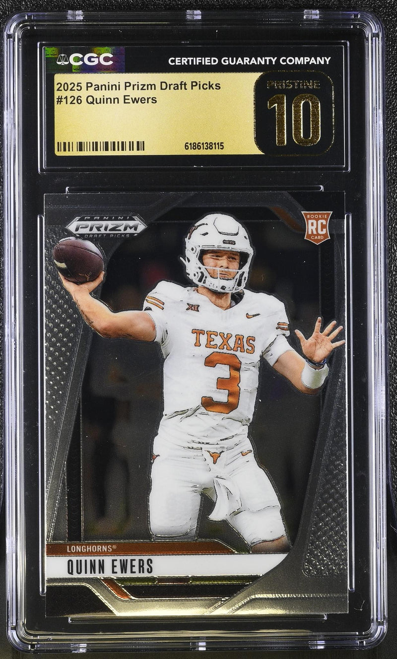 2025 Panini Prizm Draft Picks Quinn Ewers #126 Rookie CGC 10