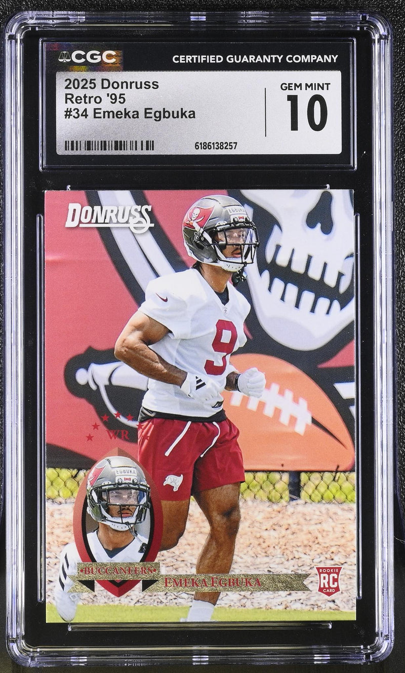 2025 Donruss Retro '95 Emeka Egbuka #34 Rookie CGC 10