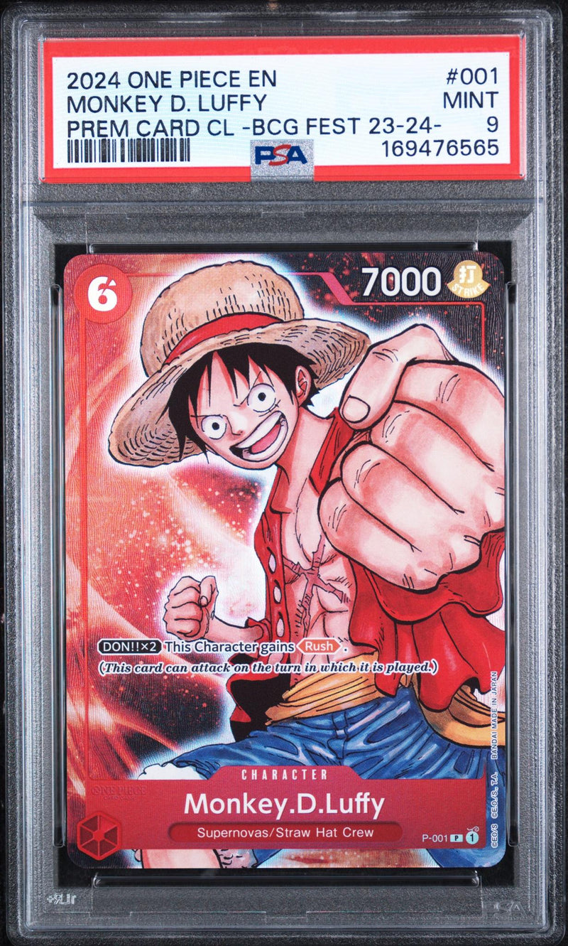 2024 One Piece Premium Card Collection Bandai Games Fest 23 To 24 Monkey D. Luffy #P001 PSA 9