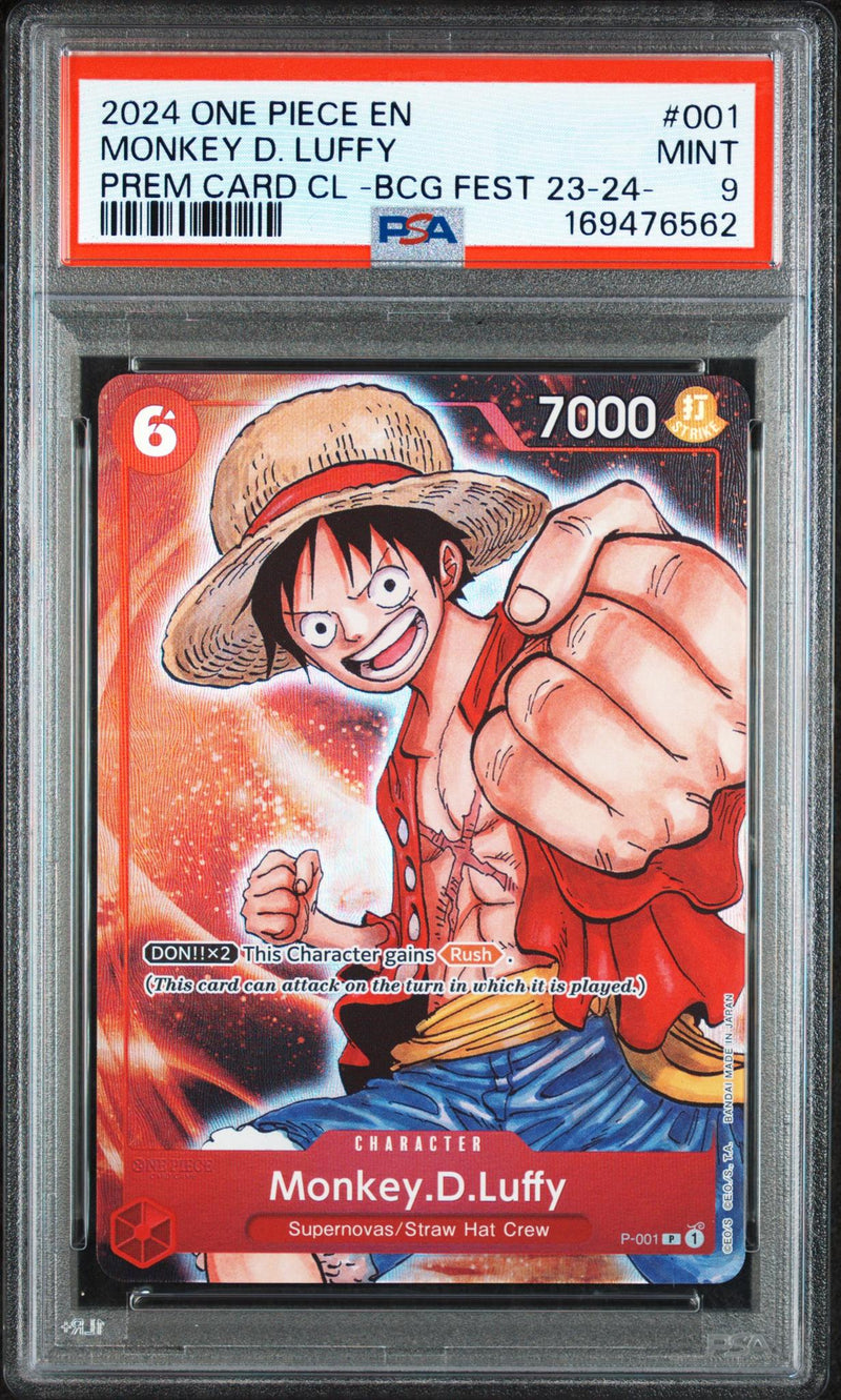2024 One Piece Premium Card Collection Bandai Games Fest 23 To 24 Monkey D. Luffy #P001 PSA 9