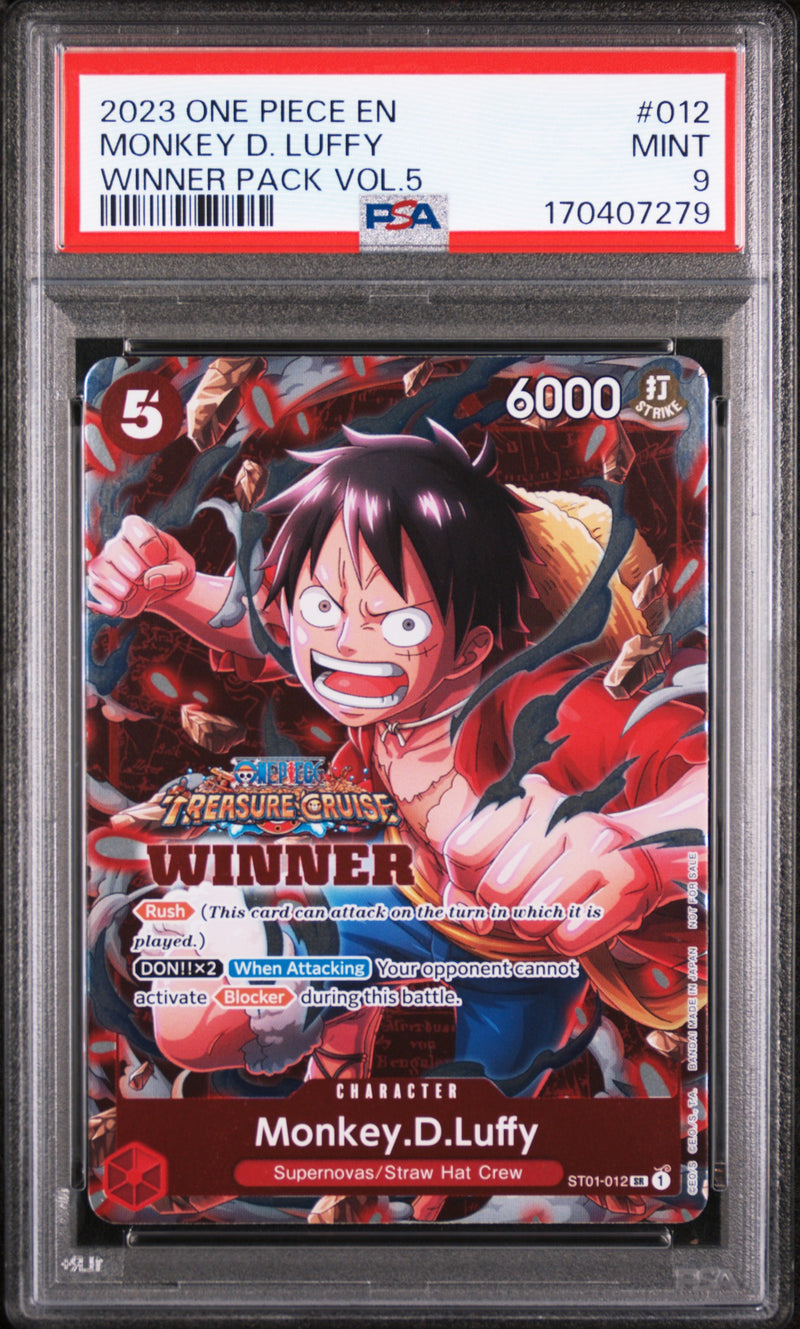 2023 One Piece Promo Winner Pack Volume 5 Monkey D. Luffy #ST01012 PSA 9
