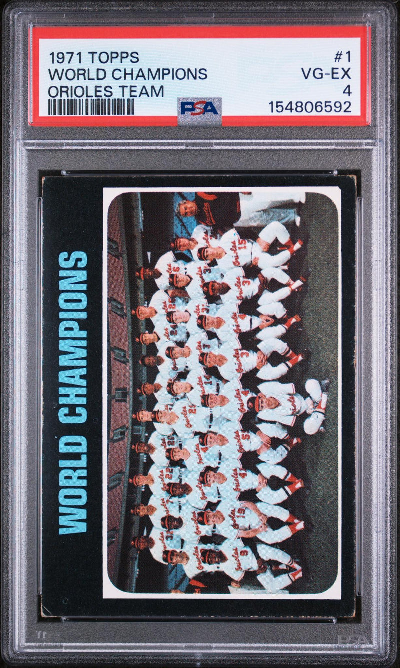 1971 Topps Baltimore Orioles #1 PSA 4