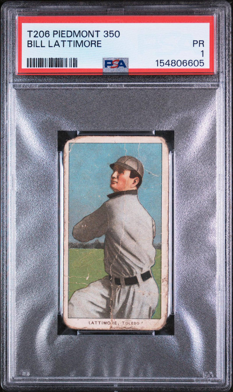 1909 T206 Ml Piedmont Bill Lattimore #277 PSA 1