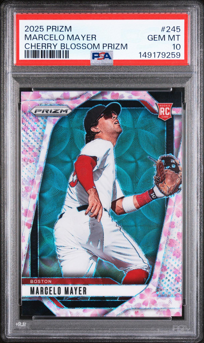 2025 Panini Prizm Cherry Blossom Prizm Marcelo Mayer #245 /20 PSA 10
