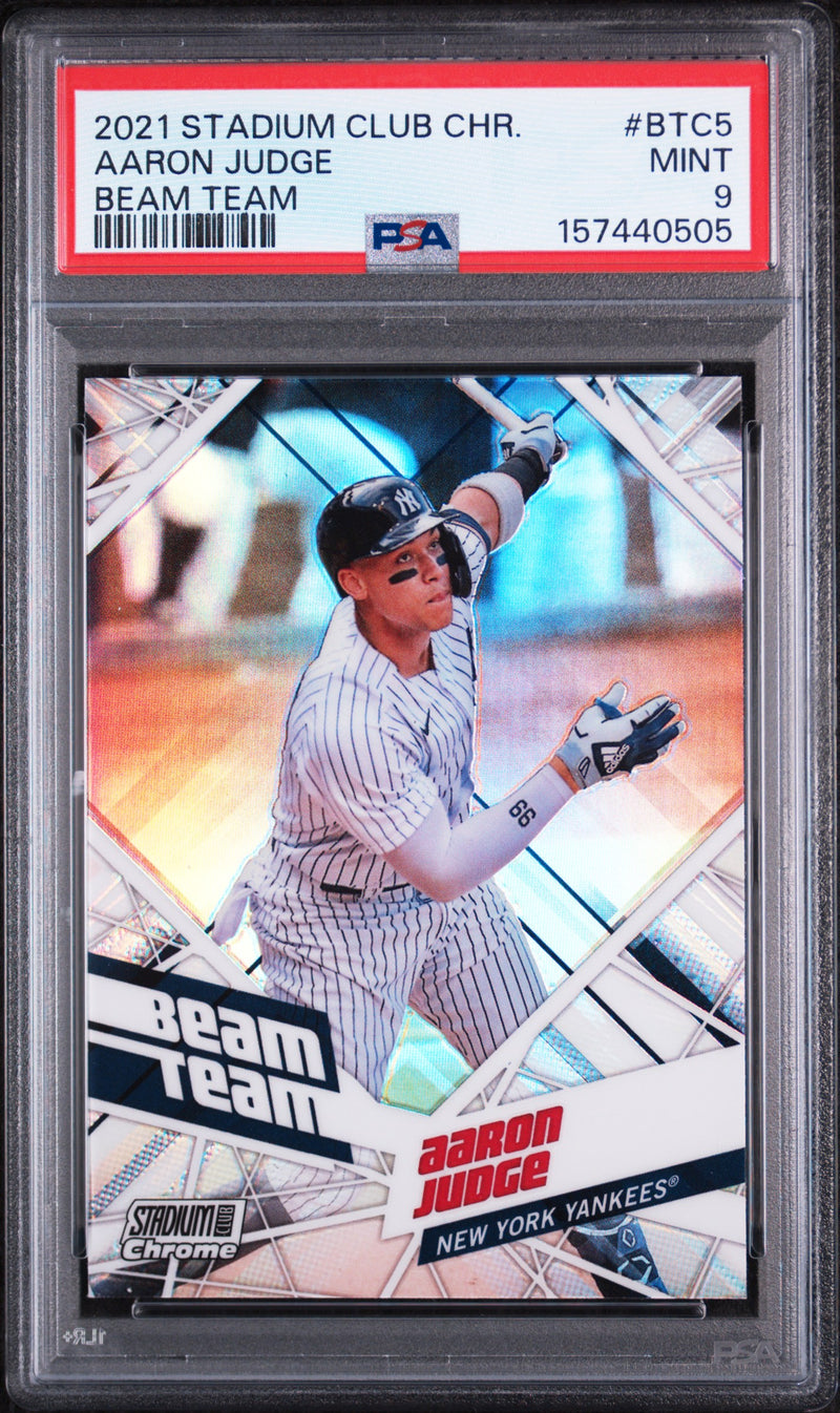 2021 Stadium Club Chrome Beam Team Aaron Judge #BTC5 PSA 9