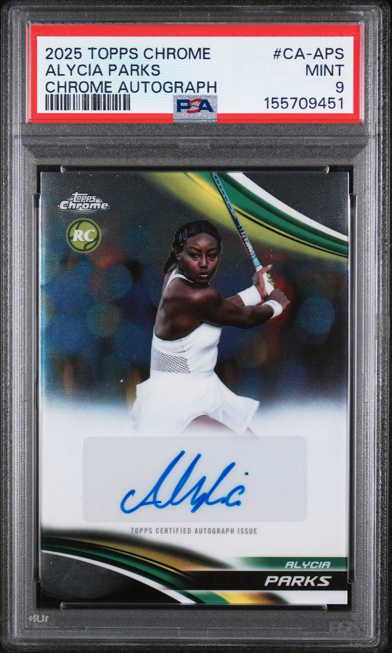 2025 Topps Chrome Autographs Alycia Parks #CAAPS PSA 9