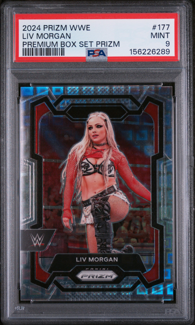 2024 Panini Prizm WWE Premium Box Set Prizm Liv Morgan #177 /199 PSA 9