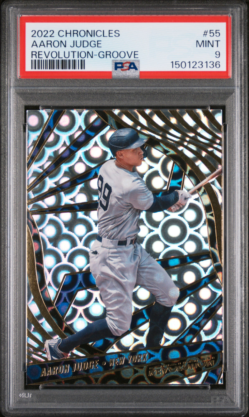 2022 Panini Chronicles Revolution Groove Aaron Judge #55 PSA 9