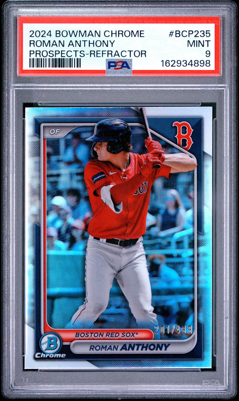 2024 Bowman Chrome Prospects Refractors Roman Anthony #BCP235 /499 PSA 9
