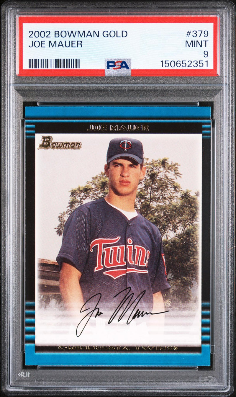 2002 Bowman Gold Joe Mauer #379 PSA 9