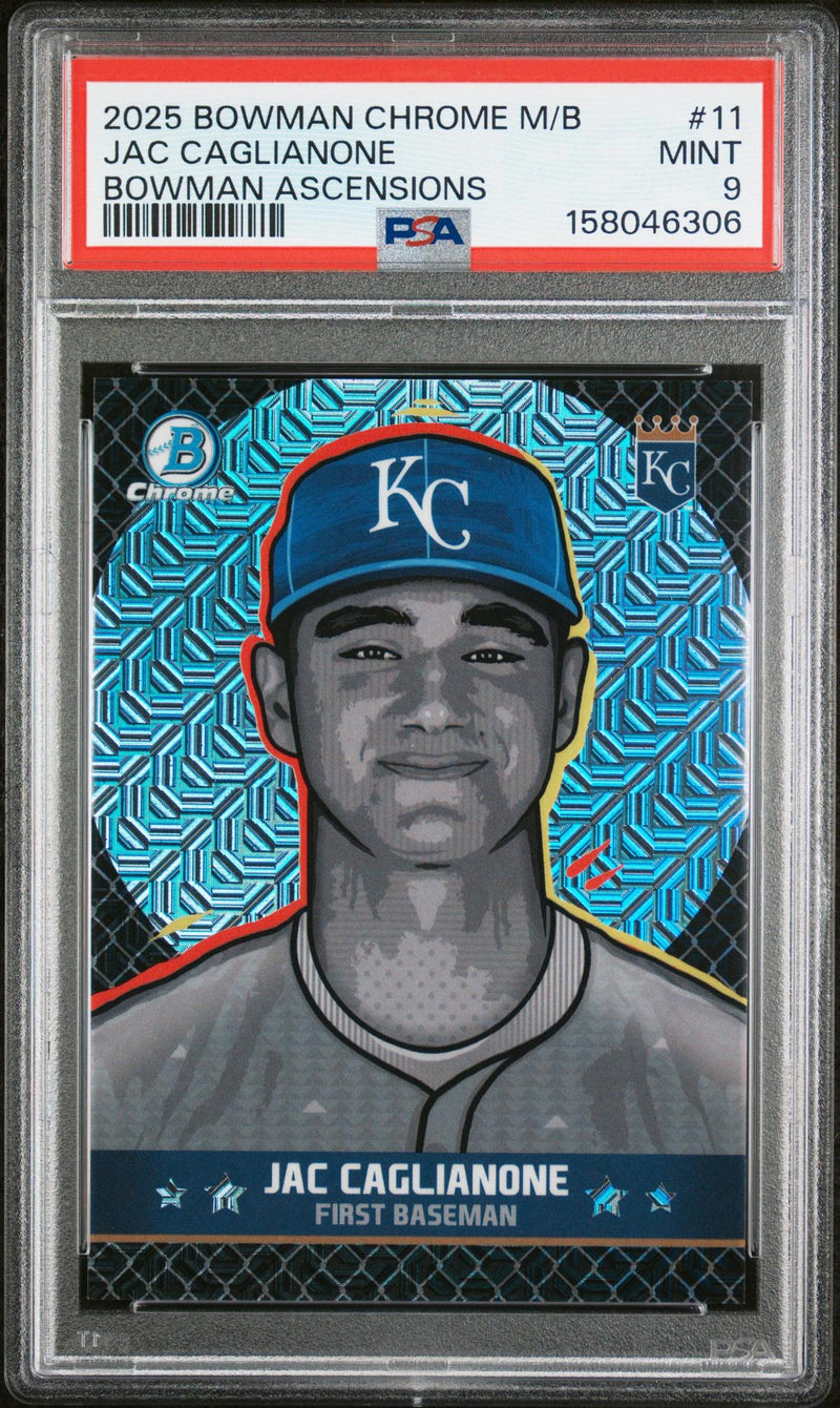 2025 Bowman Chrome Mega Box Bowman Ascensions Jac Caglianone #BA11 PSA 9