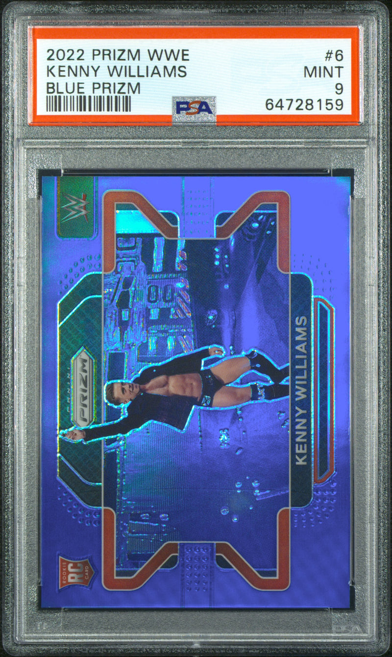 2022 Panini Prizm WWE Blue Prizm Kenny Williams #6 /199 PSA 9