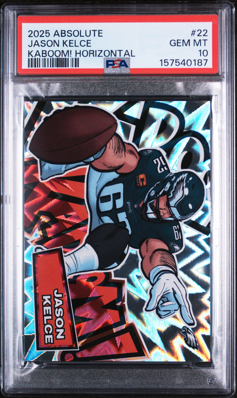 2025 Panini Absolute Kaboom! Horizontal Jason Kelce #22 PSA 10