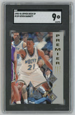 1995-96 Upper Deck SP #159 Kevin Garnett Premier Prospects Rookie RC SGC 9