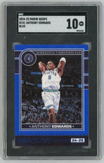 2024-25 NBA Hoops #181 Anthony Edwards Blue SGC 10