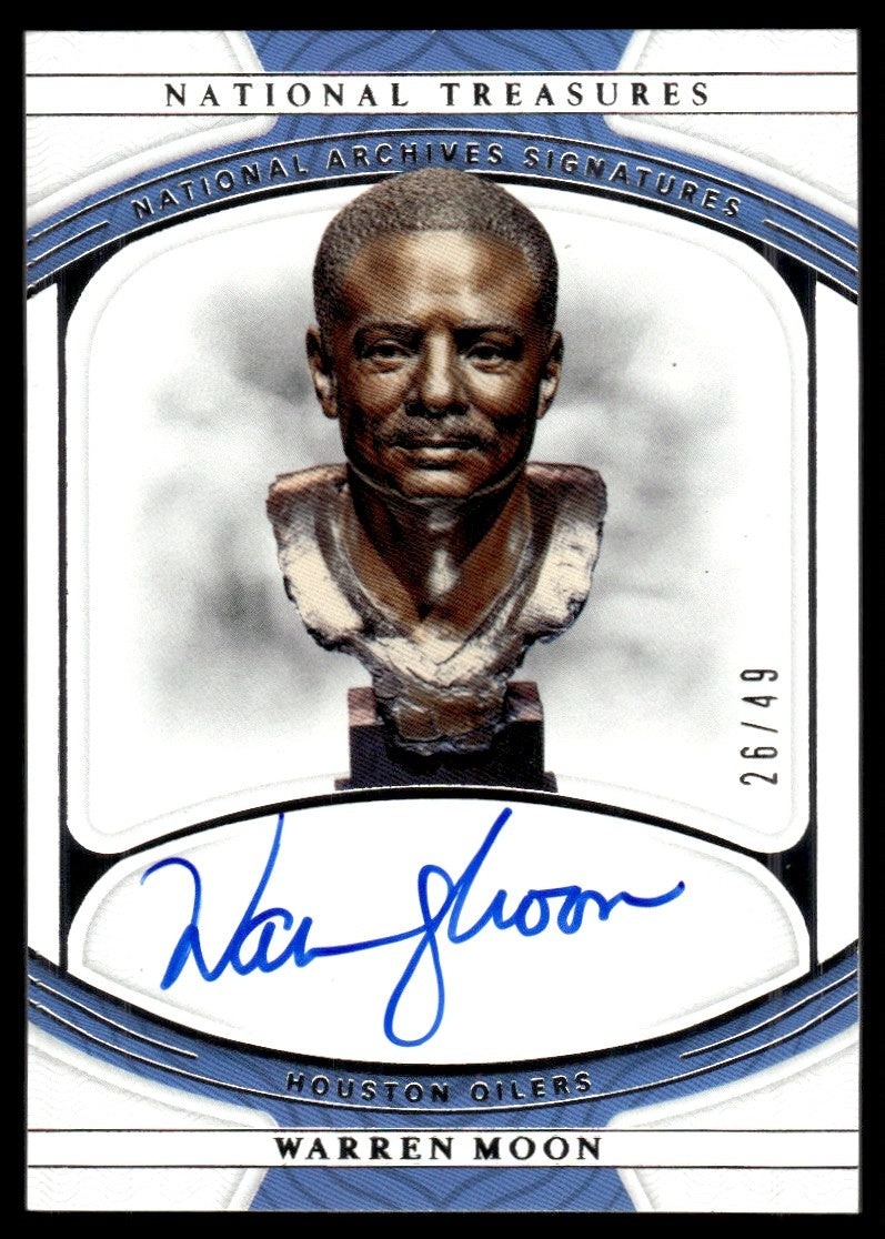 2021 Panini National Treasures Nat Archives Sigs Warren Moon #NA-WM Auto /49