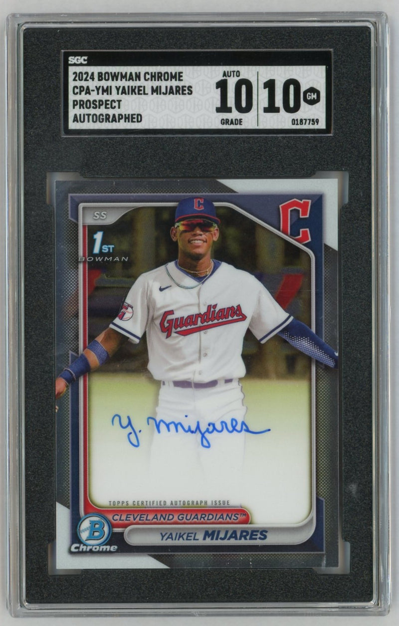 2024 Bowman Chrome #CPA-YMI Yaikel Mijares 1st Rookie RC Auto SGC 10