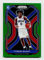 2020-21 Prizm #256 Tyrese Maxey Green Rookie RC