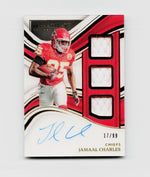 2023 Immaculate #PC-JCH Jamaal Charles Triple Game-Worn Patch Auto /99