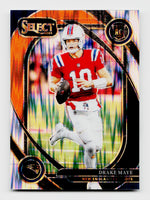 2024 Prizm #218 Drake Maye Rookie RC Orange/Black Shock Club Level