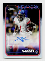 2024 Topps Chrome #RA-MNA Malik Nabers Rookie RC Auto
